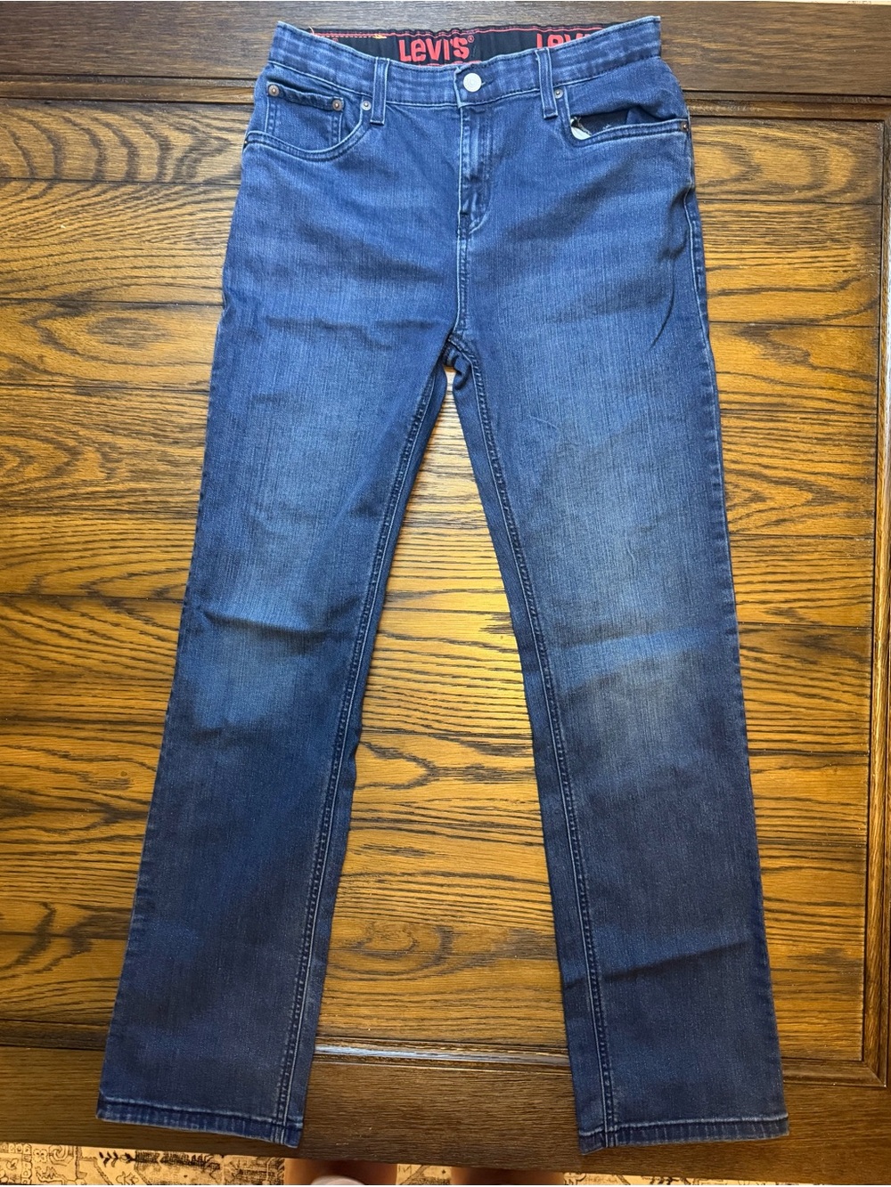 Levi's Boys 514 Size 29 Reg 30x32 Classic Slim Straight Jeans in Dark Blue